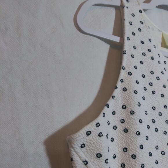 Maeve Anthropologie  Brenner Peplum Top Sleeveless Dotted Size L - Picture 8 of 9